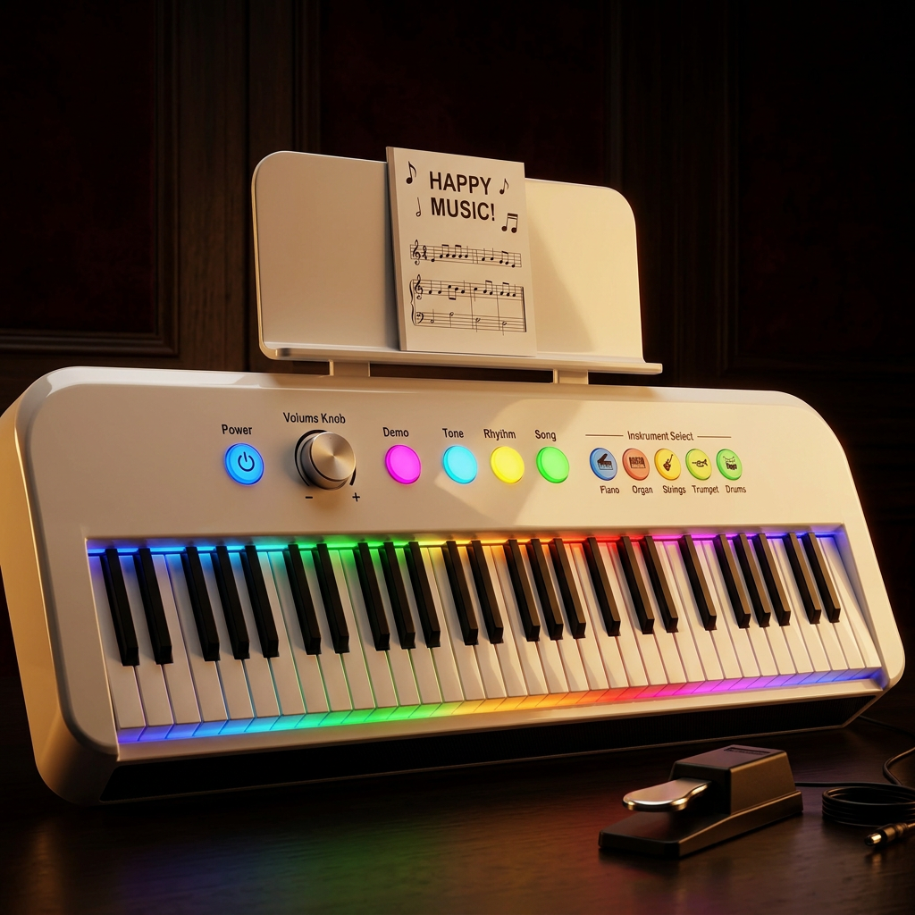 MelodyFirst 61-Key Keyboard - Rainbow Backlit Hero