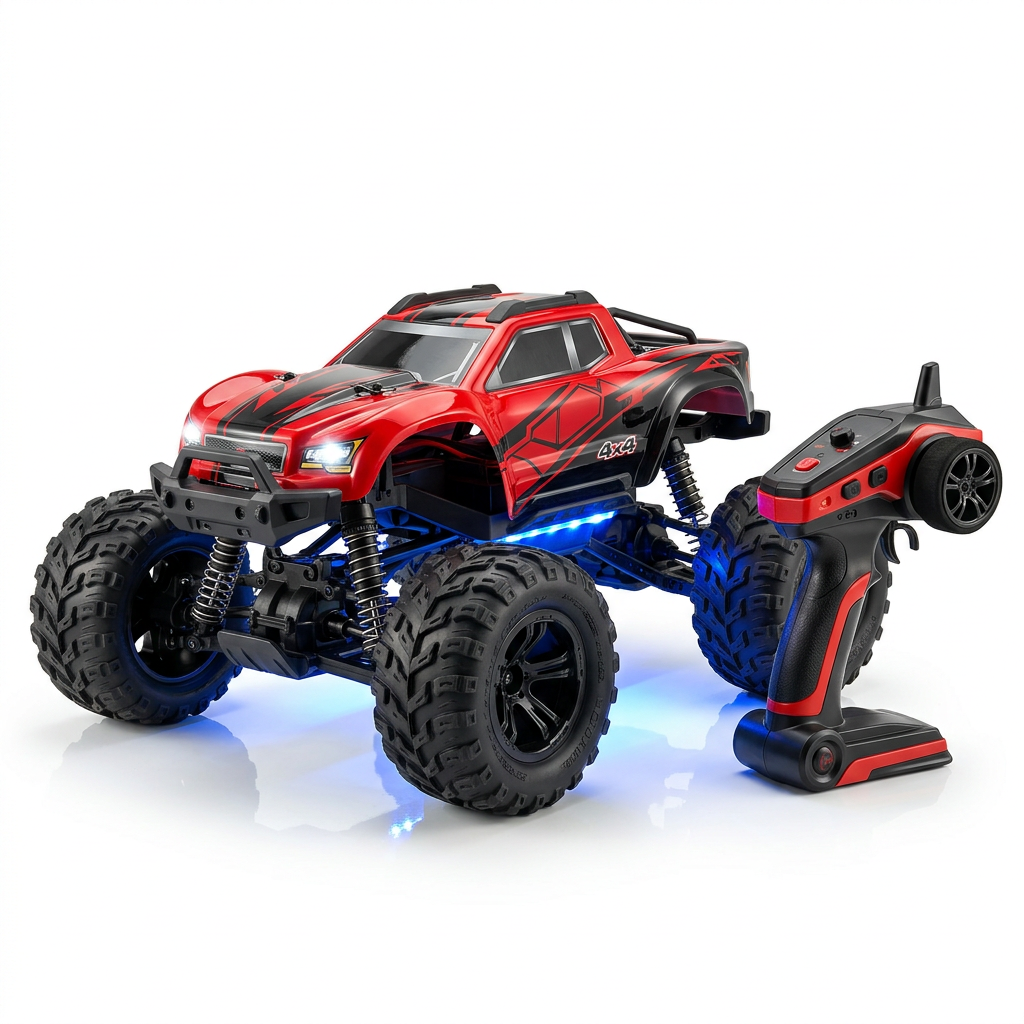 TurboBlaze LED RC Monster Truck - White Background