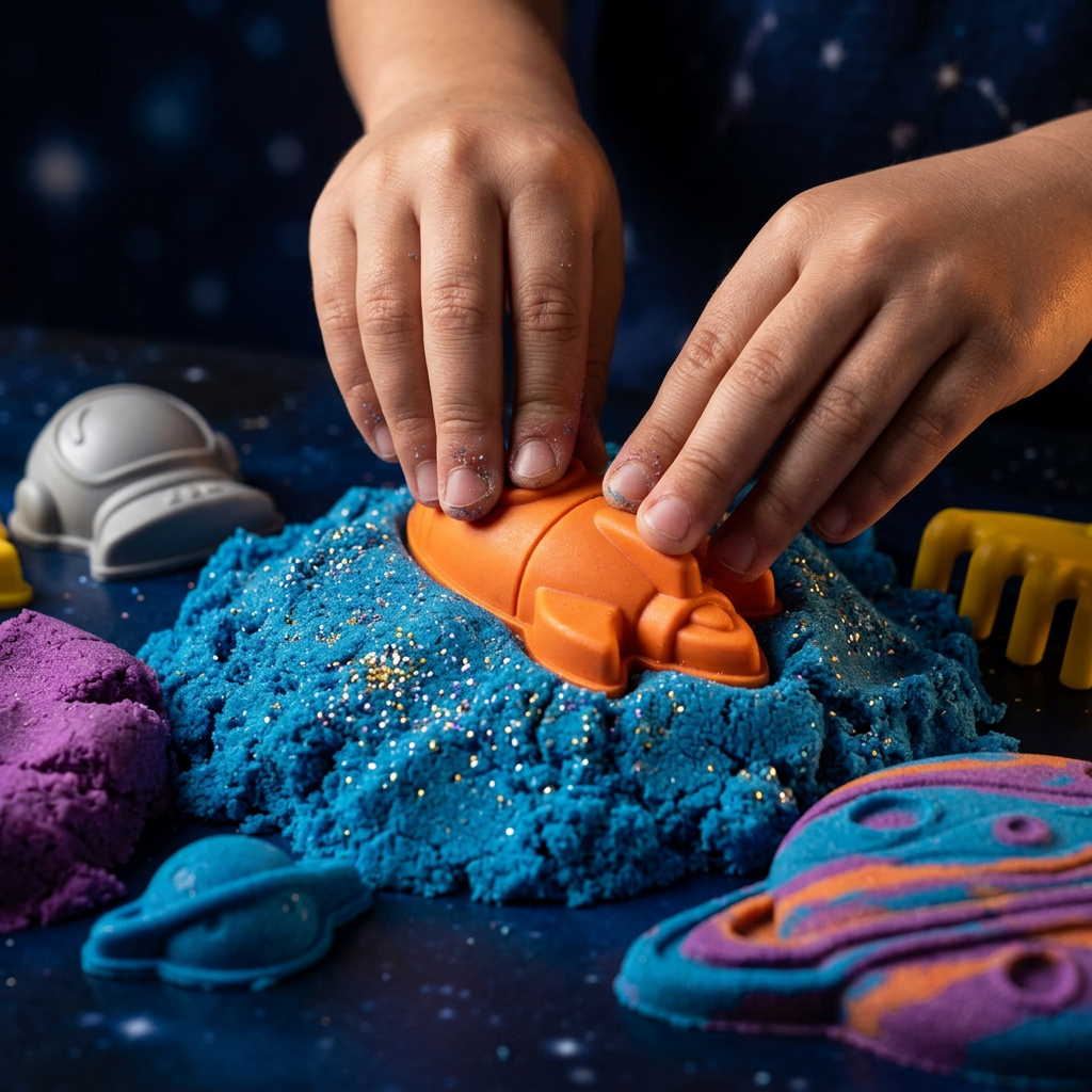 CosmicSand Space Kinetic Sand Set - Hands Molding Hero