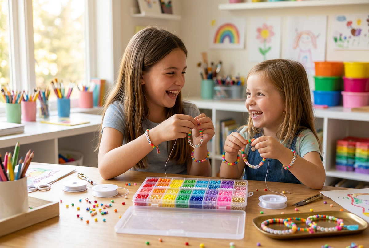 SparkleStrand Bead Kit - Girls Making Bracelets