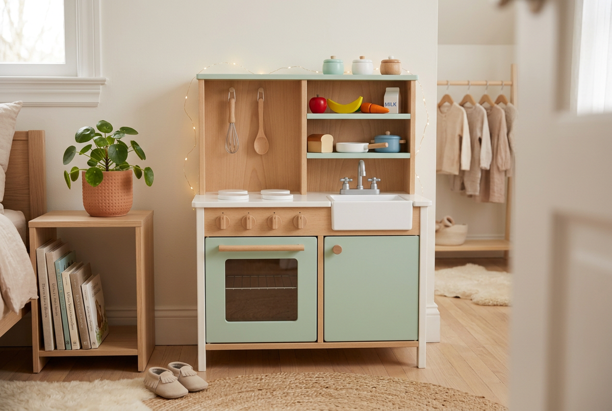 Little Chef Wooden Play Kitchen - Room Lifestyle