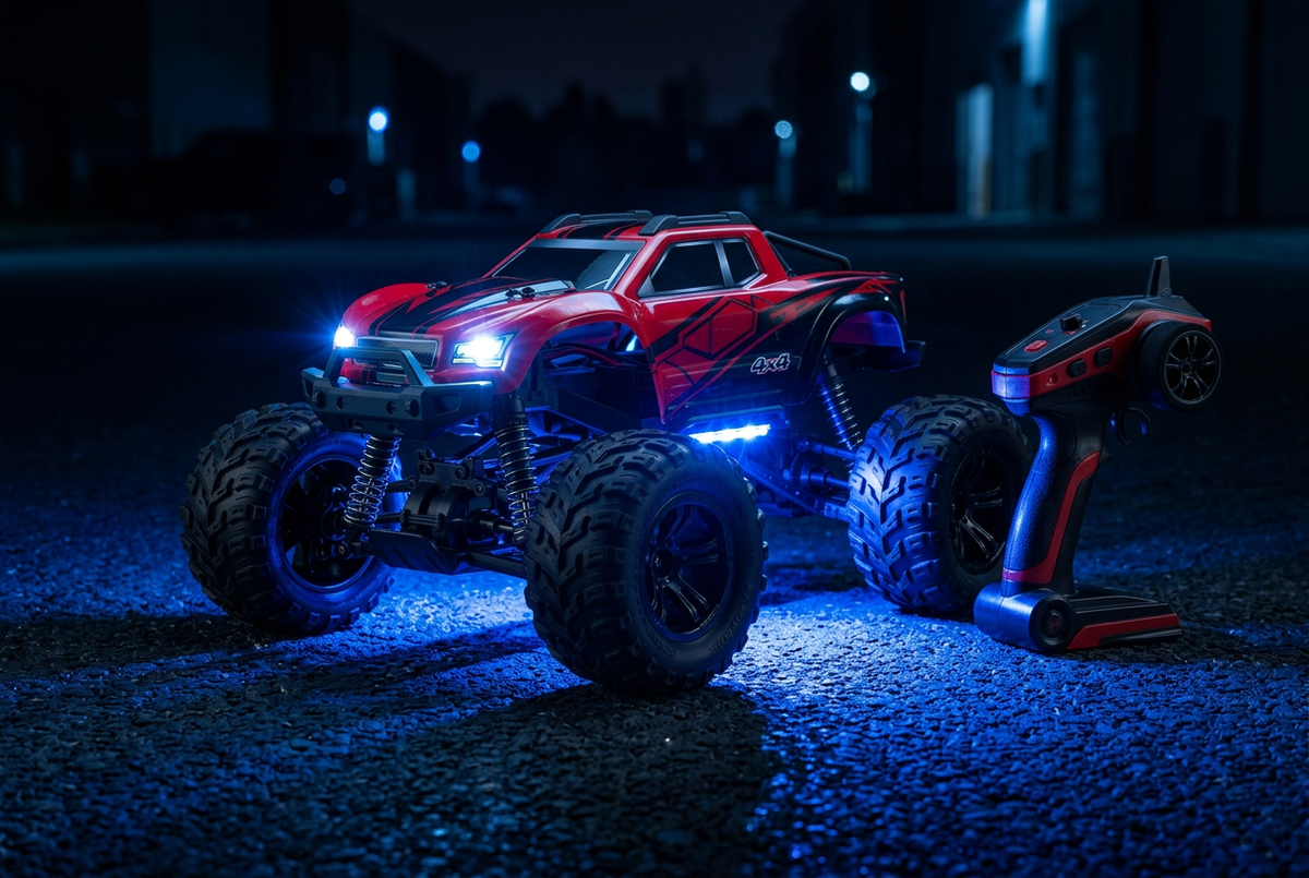 TurboBlaze LED RC Monster Truck - Night LED Shot