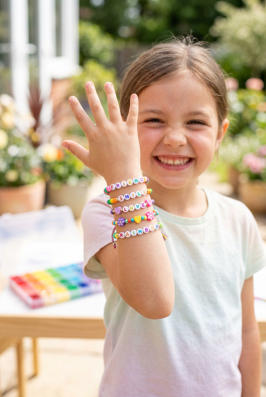 SparkleStrand Bead Kit - Girl Wearing Bracelets