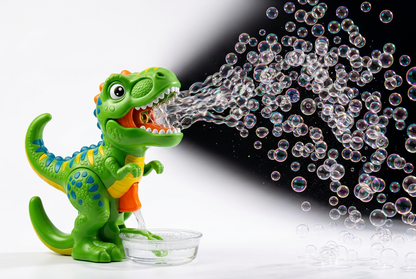 DinoBlast Electric Bubble Gun - Bubble Action Shot