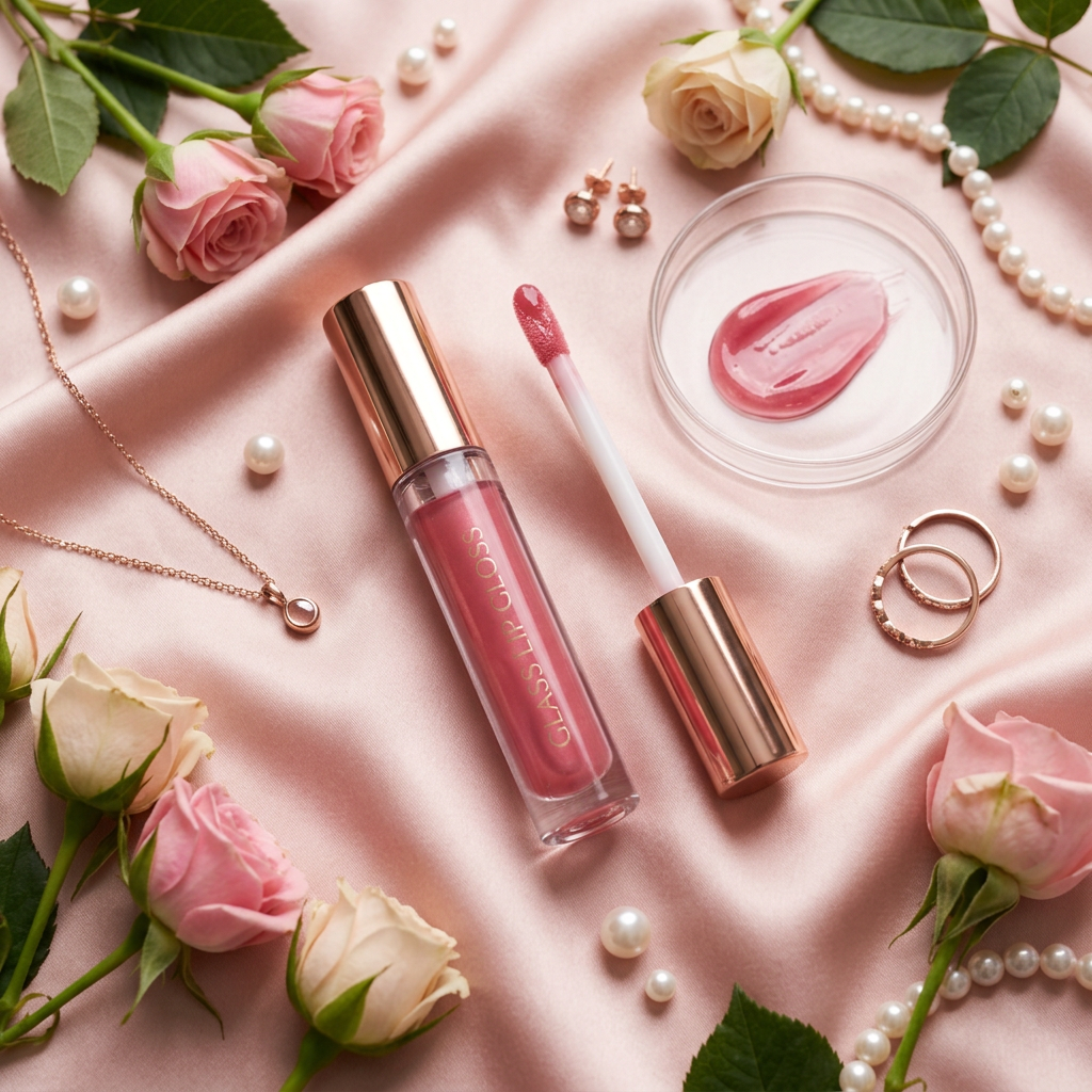Glass Lip Gloss - Silk Flatlay