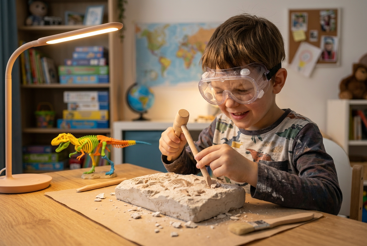 DinoQuest Excavation Kit - Boy Excavating