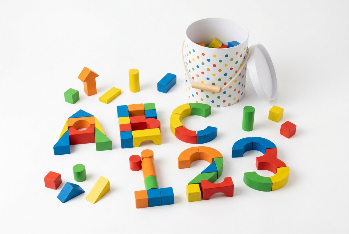 Rainbow Builder Blocks Set - Educational ABC