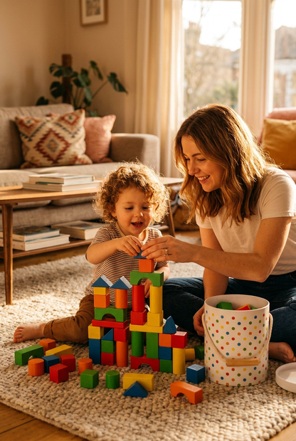 Rainbow Builder Blocks Set - Parent Child Play