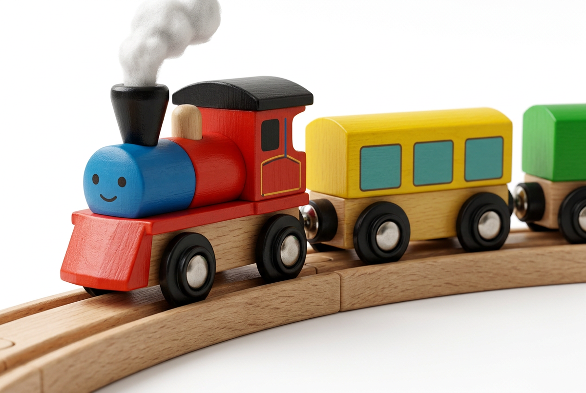 SteamPath Wooden Railway Train Set - Train Detail