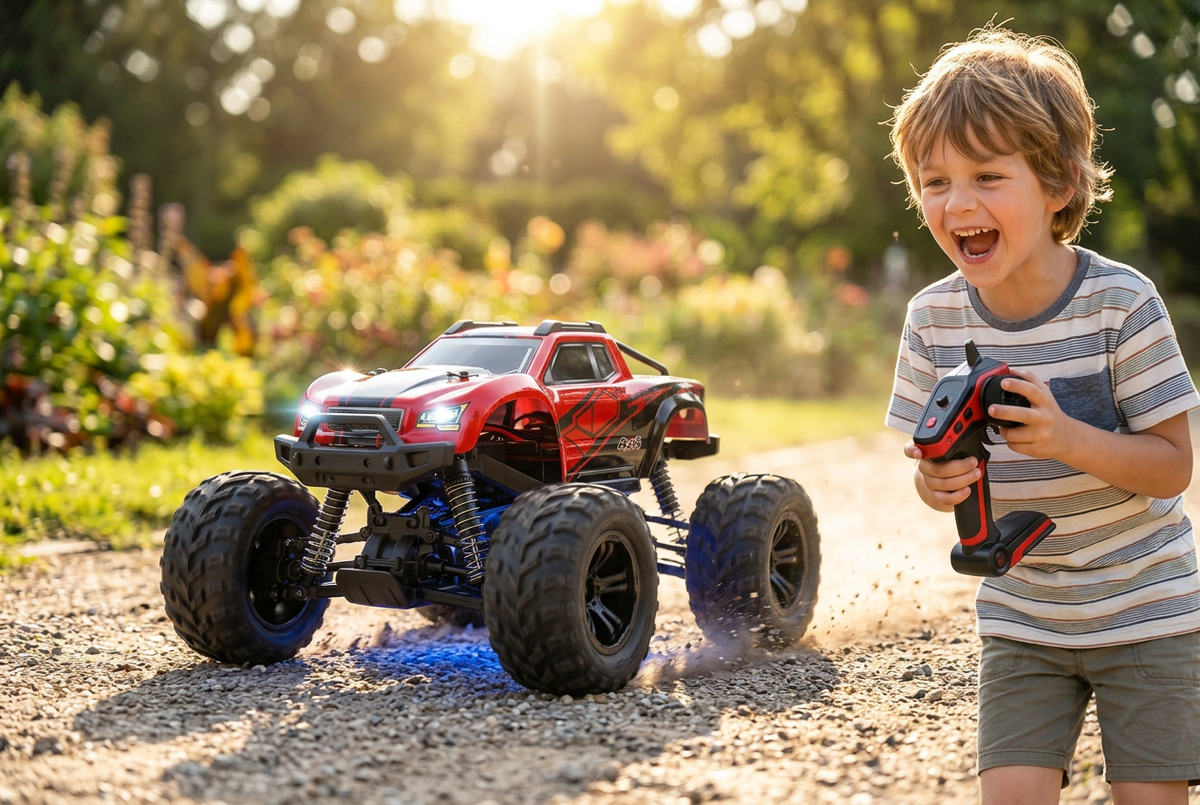 TurboBlaze LED RC Monster Truck - Boy Racing Outdoors